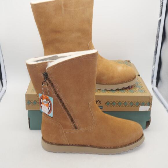 NEW Skechers Women's  10 Keepsakes 2.0 Warm Road Hi Top Boots Tan Brown *READ* - Picture 4 of 13